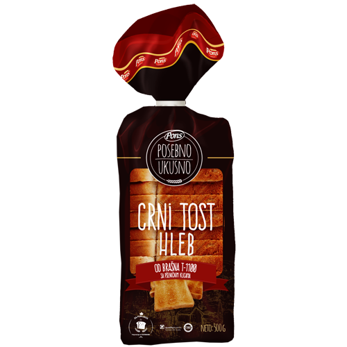 Premium tost hleb crni 500g