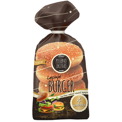 Premium burger zemičke 200g 4/1